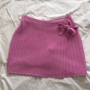 Crotchet Wrap Mini Skirt